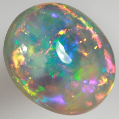 SOLID CRYSTAL OPAL Bright rolling flashes in 3D pattern